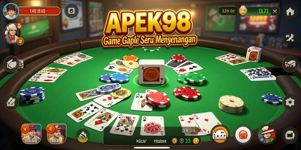 Tampilan menarik dari gameplay Gaple APEK88 yang seru.