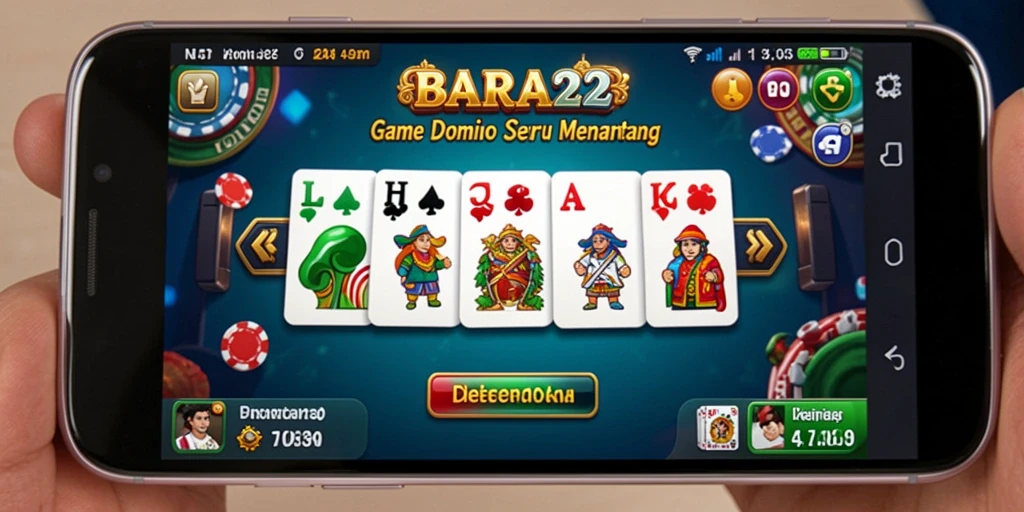 Tampilan menarik dari permainan Domino BARA22 yang seru.