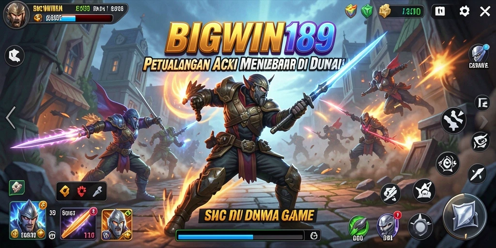 Tangkapan layar utama gameplay BIGWIN189 menunjukkan aksi mendebarkan di setiap pertempuran.