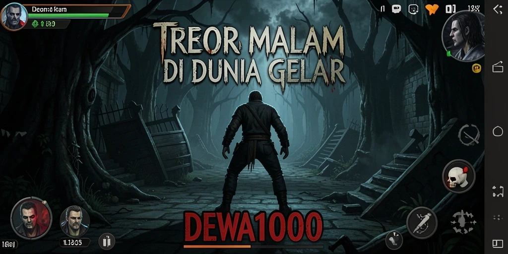 Tampilan gameplay menyeramkan DEWA1000 dengan suasana mencekam.