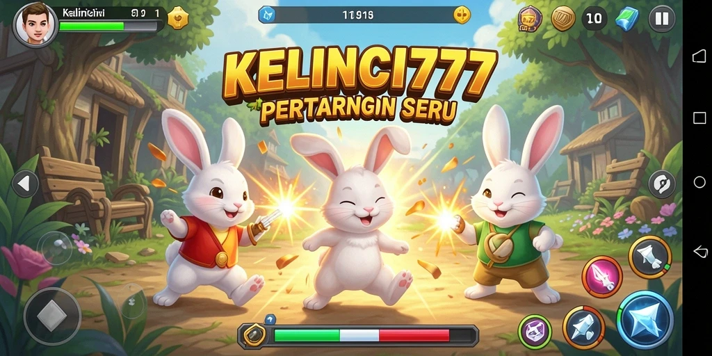 Tampilan gameplay KELINCI777 yang seru dan dinamis.