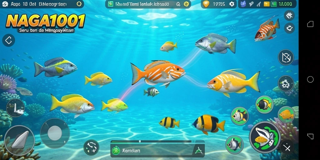 Tampilan gameplay NAGA1001 yang penuh warna dan dinamis.