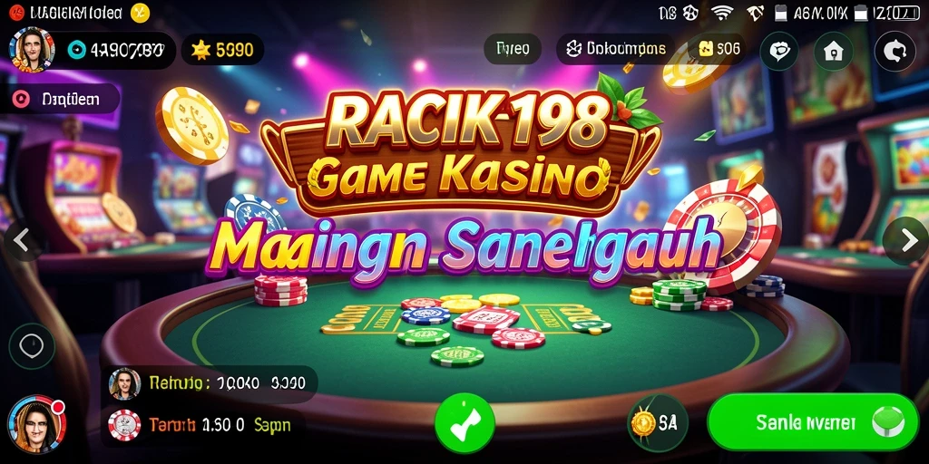 Screenshot gameplay RACIK198 menampilkan suasana Kasino yang menegangkan.