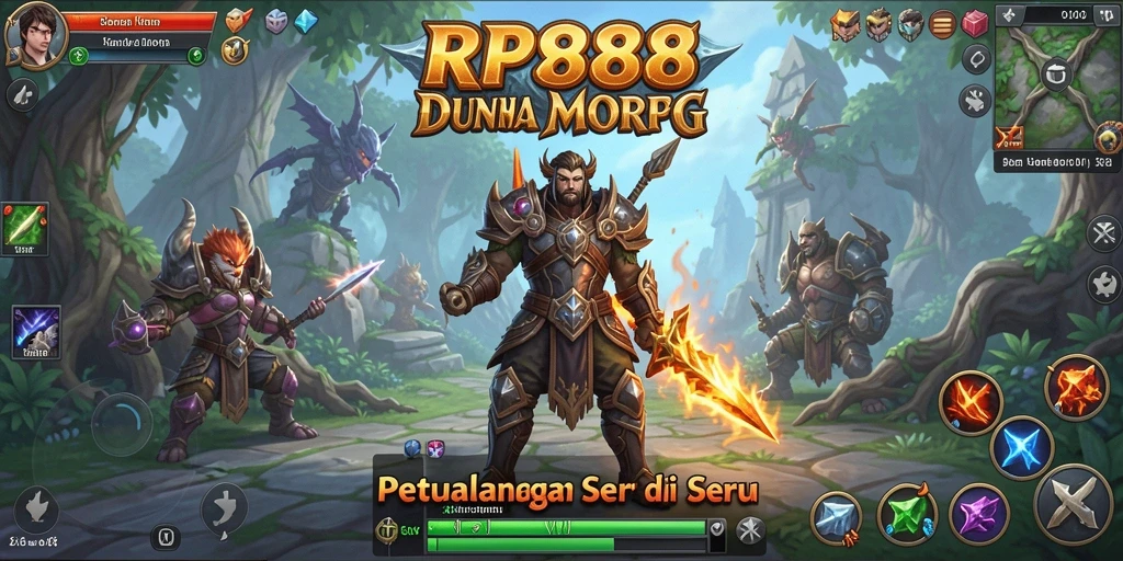 Screenshot gameplay RP888 yang menampilkan petualangan seru dalam dunia MMORPG.