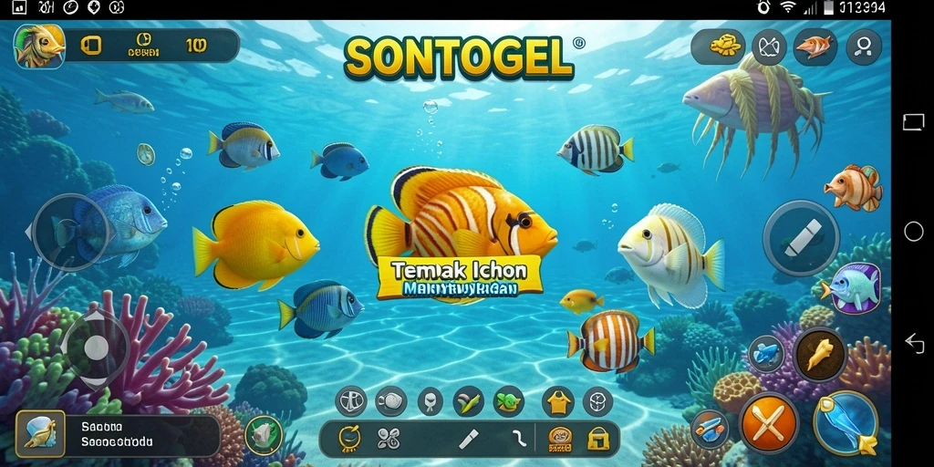 Screenshot gameplay <strong>SONTOGEL</strong> menampilkan aksi seru menembak ikan.