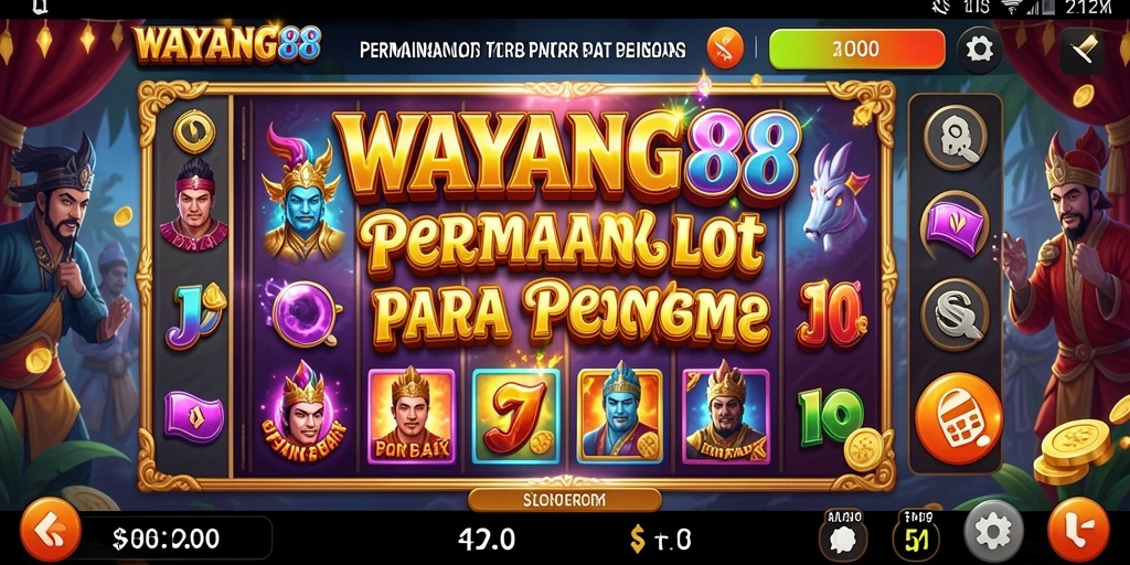 Screenshot gameplay WAYANG88 menampilkan mesin slot yang menarik dan penuh warna.